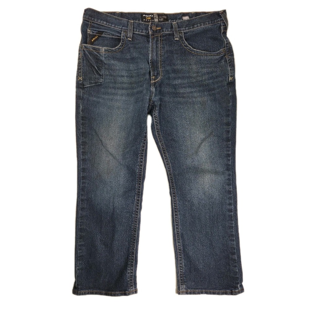 Ariat Rebar M4 Relaxed Boot Jeans Mens 38x30 (40x30) Bootcut Loop Lock Workwear